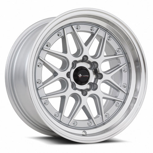 VR7 | Silver Machine Face Lip Chrome Rivet | 15x9 | 4x114.3/4x100 | 0mm