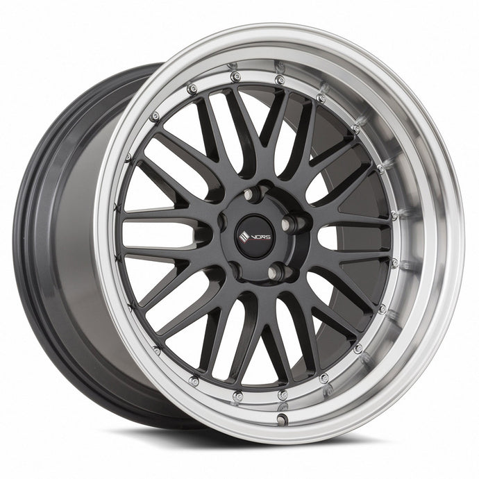 VR8 | Hyper Black Machine Lip Chrome Rivet | 19x11 | 5x115 | +22mm