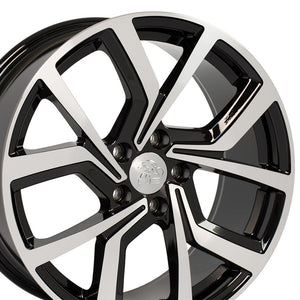 VW28 | Black Machined | 18x8 | 5x112 | +42mm