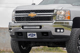 LED Light | Fog Mount | Dual 2" Black Pair | Chevy Silverado 2500 HD/3500 HD (11-14)