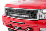 Mesh Grille | 30" Dual Row LED | Black | White DRL | Chevy Silverado 1500 (07-13)