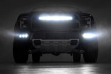 LED Light | Fog Mount | Triple 2" Black Pair | Amber DRL | Ford Raptor (17-20)