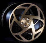 JNC047 | MATTE BLACK MACHINE BRONZE FACE | 18x9.5 | 5x112 | +35mm | CB: 66.66