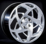 JNC047 | HYPER SILVER MACHINE FACE | 17x9.5 | 5x100 | +35mm | CB: 73.1