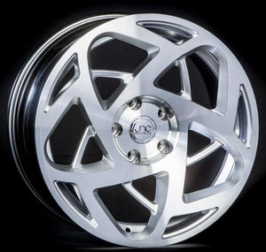 JNC047 | HYPER SILVER MACHINE FACE | 18x8.5 | 5x100 | +30mm | CB: 73.1