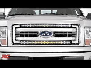 LED Light | Grille Mount | Dual 30" Black Single Row | Ford F-150 (09-14)