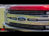LED Light | Grille Mount | 8" Chrome Pair | Ford Super Duty (17-19)