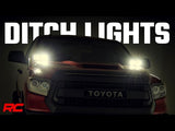 LED Light | Ditch Mount | Dual 2" Black Pairs | White DRL | Toyota Tundra (14-21)