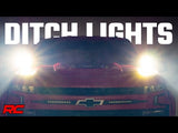 LED Light | Ditch Mount | 2" Black Pair | Flood | Chevy Silverado 1500 (19-22)