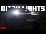LED Light | Ditch Mount | Dual 2" Black Pairs | Amber DRL | Subaru Outback (15-19)