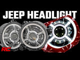 Headlights | DRL Halo LED | 9" | Jeep Gladiator JT (20-22)/Wrangler JL (18-22)