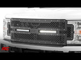 Mesh Grille | 12" Dual Row LED | Black | Ford Super Duty (17-19)
