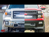 LED Light | Behind Grille Mount | 30" Black Single Row | Chevy/GMC 1500 (14-18)