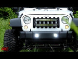 LED Light | Fog Mount | 2" Black Pair | Jeep Wrangler JK  (10-18)