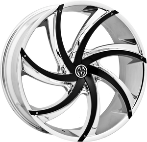 920 | CHROME WITH BLACK INSERTS | 26x9.5 | 6x135/6x139.7 | +25