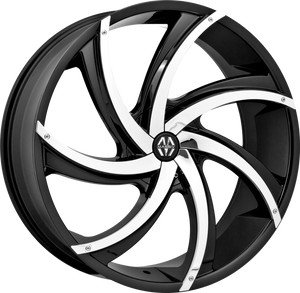 920 | BLACK WITH CHROME INSERTS | 20x8.5 | 5x115/5x120 | +15