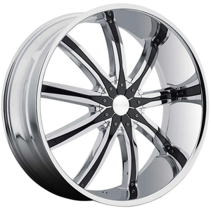 020 | CHROME WITH BLACK INSERTS | 28x10 | 6x135/6x139.7 | +25