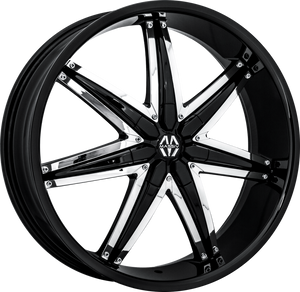 923 | BLACK WITH CHROME INSERTS | 22x9.5 | 5x127/5x139.7 | +15