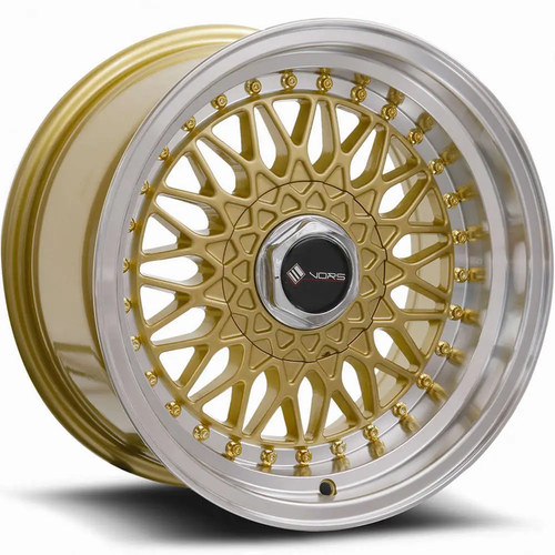 VR3 | Gold Machine Lip Gold Rivet | 15x8 | 4x114.3/4x100 | +20mm