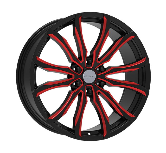 052 | BLACK AND RED MILLED | 22x9.5 | 6x139.7 | +24