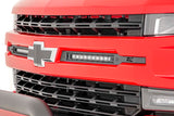 LED Light | Grille Mount | 10" Black Slimline Pair | Chevy Silverado 1500 (19-22)