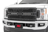 Mesh Grille | 12" Dual Row LED | Black | Ford Super Duty (17-19)