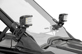 LED Light | A Pillar Mount | 2" Black Pair | White DRL | Polaris RZR PRO XP (20-21)