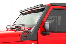 Jeep 50-inch Straight LED Light Bar Upper Windshield Kit w/ Single-Row Black Series LED (20-21 Gladiator JT, 18-21 Wrangler JL)