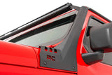 Jeep 50-inch Straight LED Light Bar Upper Windshield Kit w/ Dual-Row Black Series LED (20-21 Gladiator JT, 18-21 Wrangler JL)