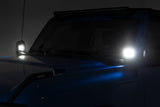 LED Light | Ditch Mount |  2" Chrome Pair | Wide | Ford Bronco (21-22)