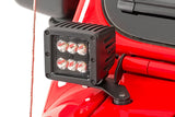 Jeep 2-inch LED Lower Windshield Kit (18-21 Wrangler JL, 20-21 Gladiator JT | Black-Series w/ Amber DRL)