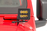 LED Light | Hinge Mnt | 2" Black Pair | Jeep Gladiator JT (20-22)/Wrangler JL (18-22)