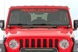 Jeep 2-inch LED Lower Windshield Kit (18-21 Wrangler JL, 20-21 Gladiator JT | Black-Series w/ White DRL)