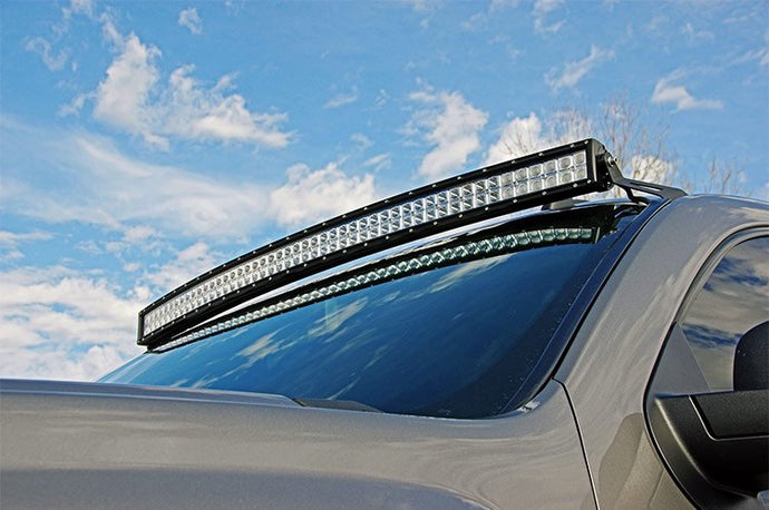 GM 50-inch Curved LED Light Bar Upper Windshield Mounts (07-13 PU/SUV)