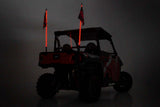 Whip Mount | Bed | 4' Multl-Color LED Whip Pair | Polaris General (17-22)/Ranger (14-21)