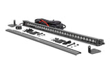 LED Light | Hood Mount | 30" Black Single Row | White DRL | Mahindra Roxor (19-21)
