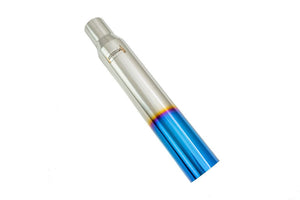 Universal 3" to 4" VIP Exhaust Tips "Blast Pipes" Style - Single - Straight - Blue Tip