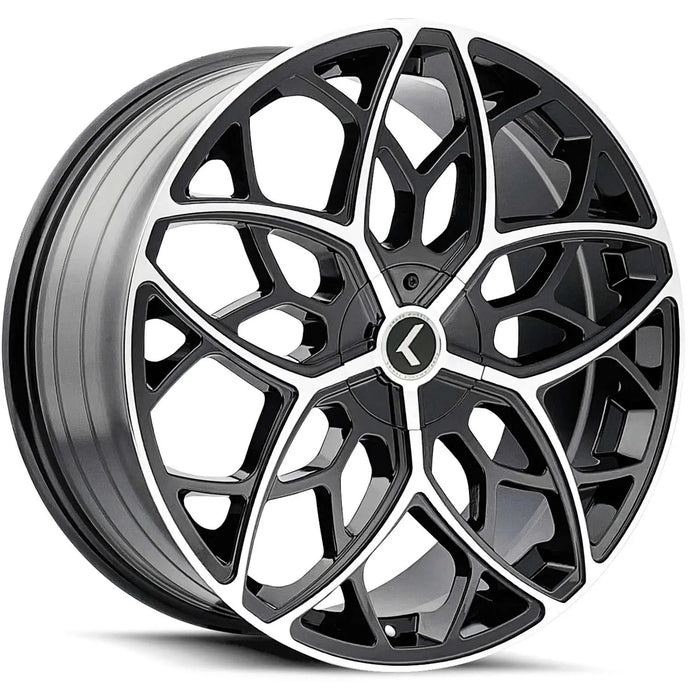 Kraze Ricochet KR184 20x8.5 +38 5x112/5x114.3 Black Machined